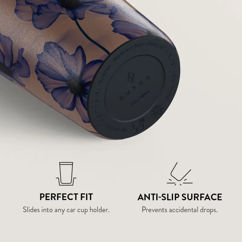 Burga Velvet Night - Travel Mug 500ml with Flap & Straw Set - 2950398