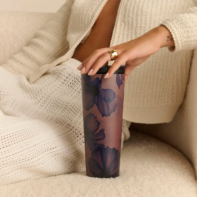 Burga Velvet Night - Travel Mug 500ml with Flap & Straw Set - 2950398