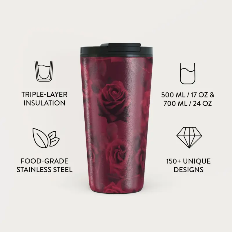 Burga Femme Fatale - Travel Mug 500ml with Flap & Straw Set - 2950400