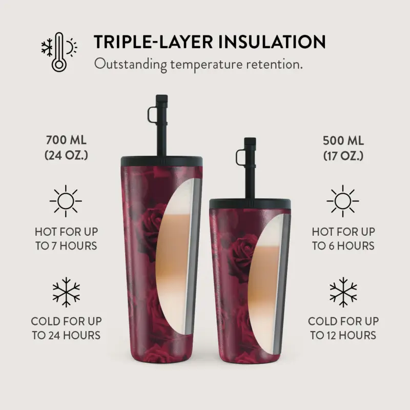 Burga Femme Fatale - Travel Mug 500ml with Flap & Straw Set - 2950400