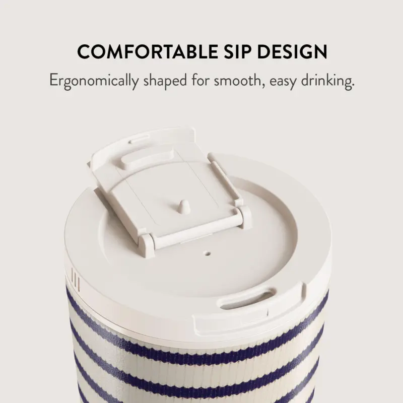 Burga Old Money - Travel Mug 500ml with Flap & Straw Set - 2950468