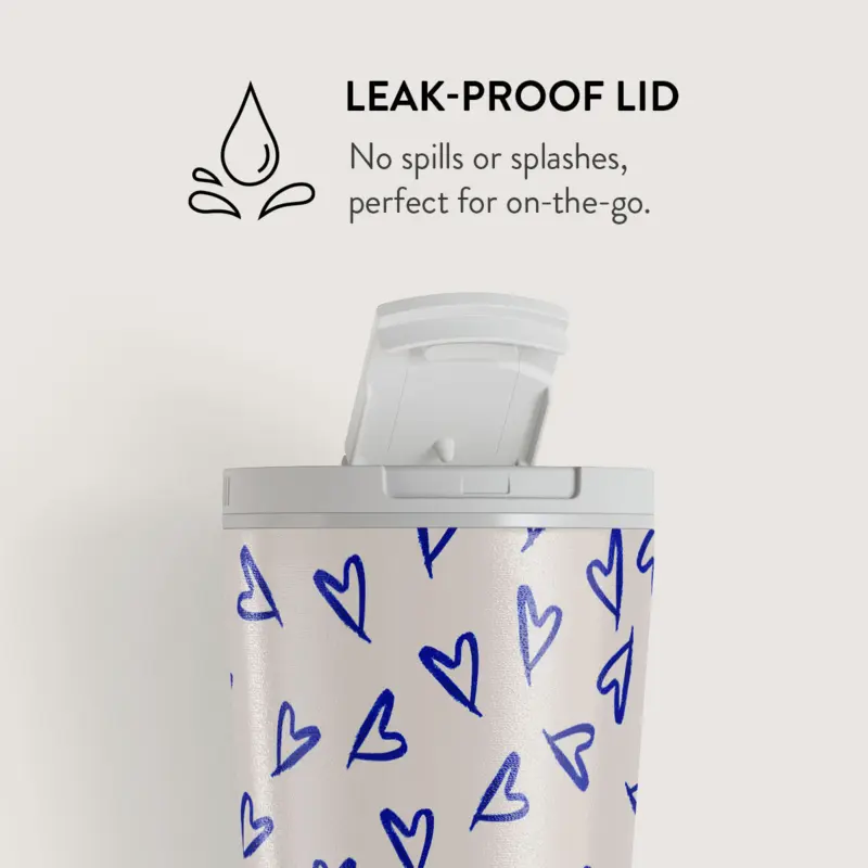 Burga Love Me Right - Travel Mug 500ml with Flap & Straw Set - 2950536