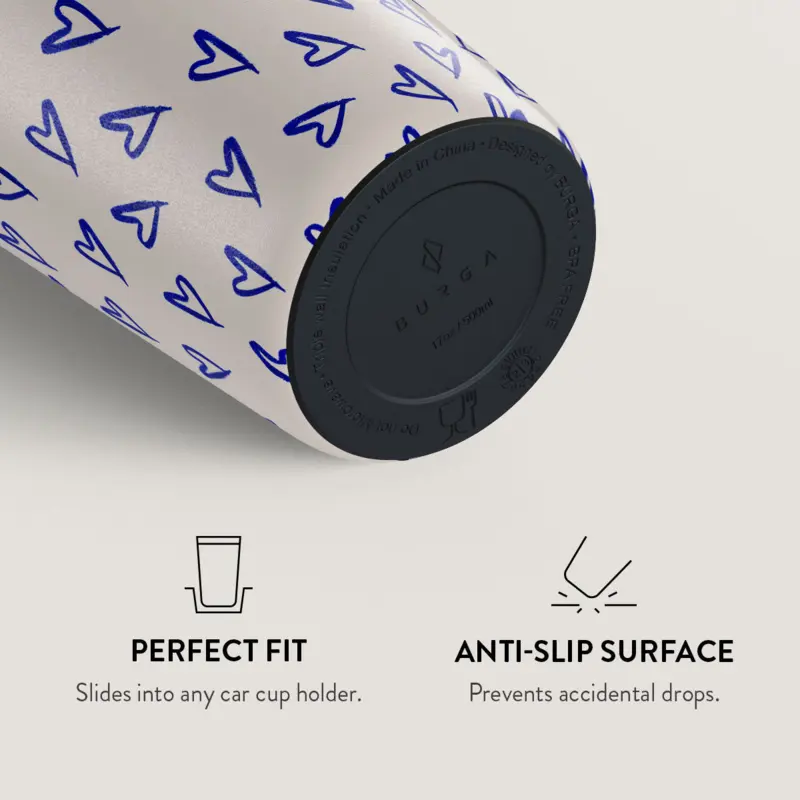 Burga Love Me Right - Travel Mug 500ml with Flap & Straw Set - 2950536