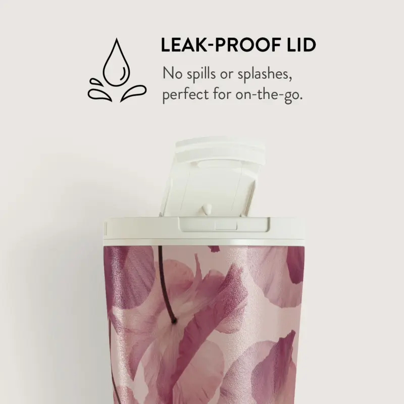 Burga Tender Kiss - Travel Mug 500ml with Flap & Straw Set - 2950554