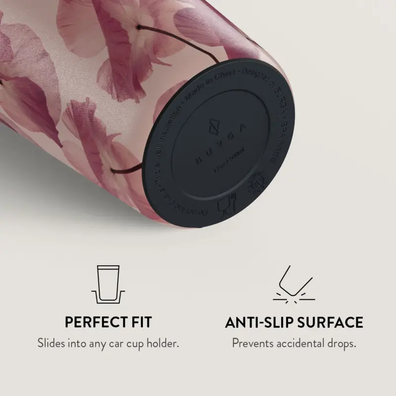 Burga Tender Kiss - Travel Mug 500ml with Flap & Straw Set - 2950554