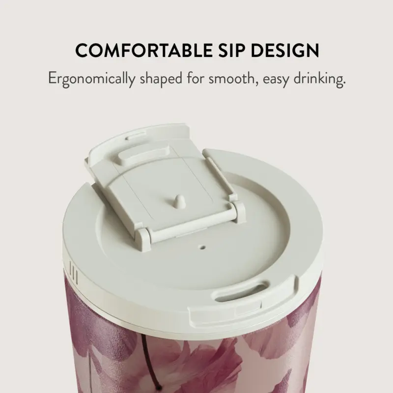 Burga Tender Kiss - Travel Mug 500ml with Flap & Straw Set - 2950554