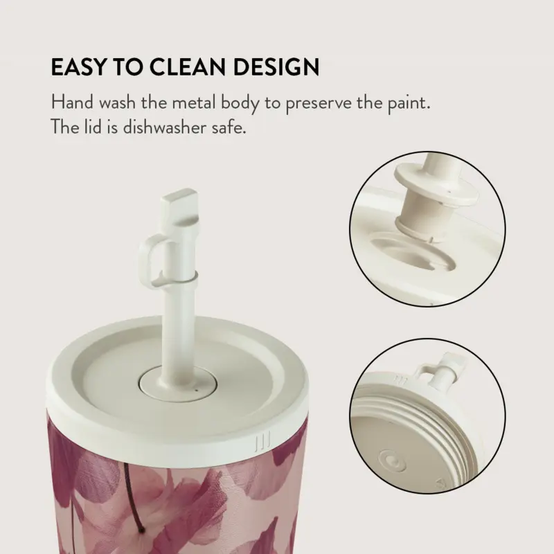 Burga Tender Kiss - Travel Mug 500ml with Flap & Straw Set - 2950554